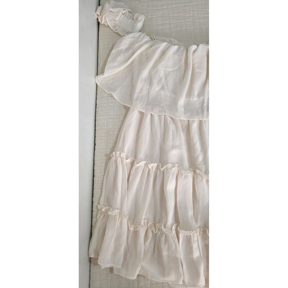 NWOT Anthropologie Mabel Rayna Mini Dress Sz M Bow Cap Sleeve Flowy Boho Fairy - Picture 5 of 13